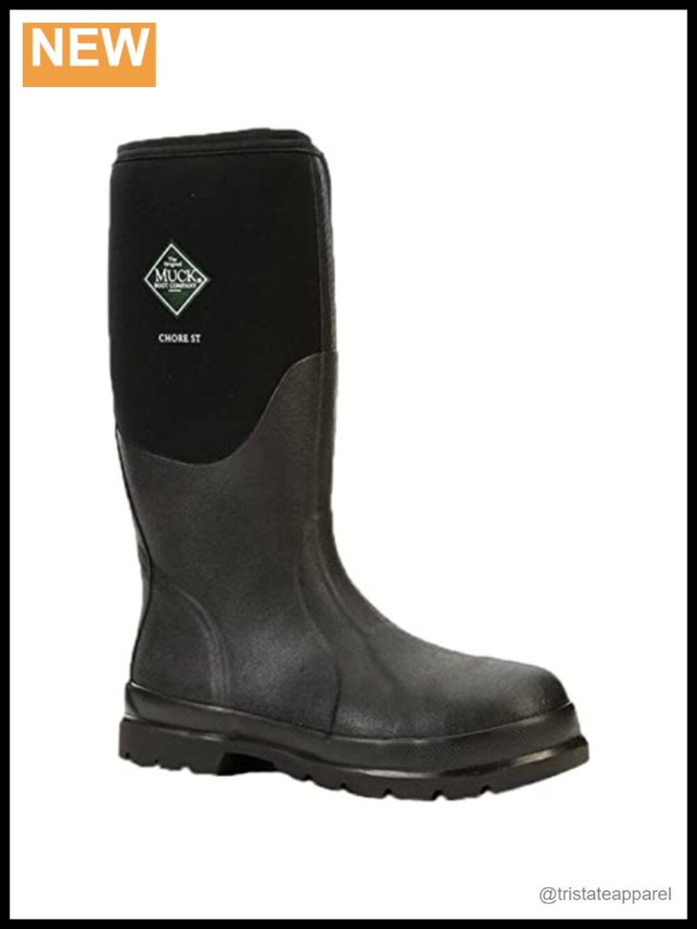 MUCK Chore Classic Men's Steel Toe Boot 100% Waterproof Rubber 16-Inch Work Boot